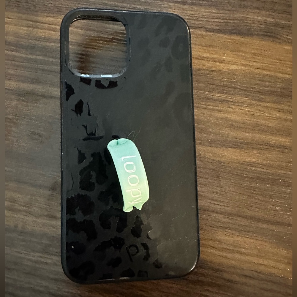 iPhone 12/12 Pro Midnight Leopard Loopy Case